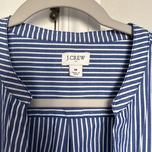 J. CREW White Blue Striped Button Down Shirt - Picture 3 of 6